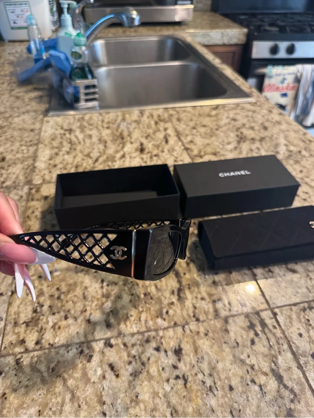 New CHANEL 2026 CH5566 summer collection Black Sunglasses